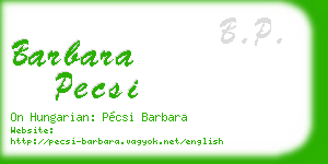 barbara pecsi business card